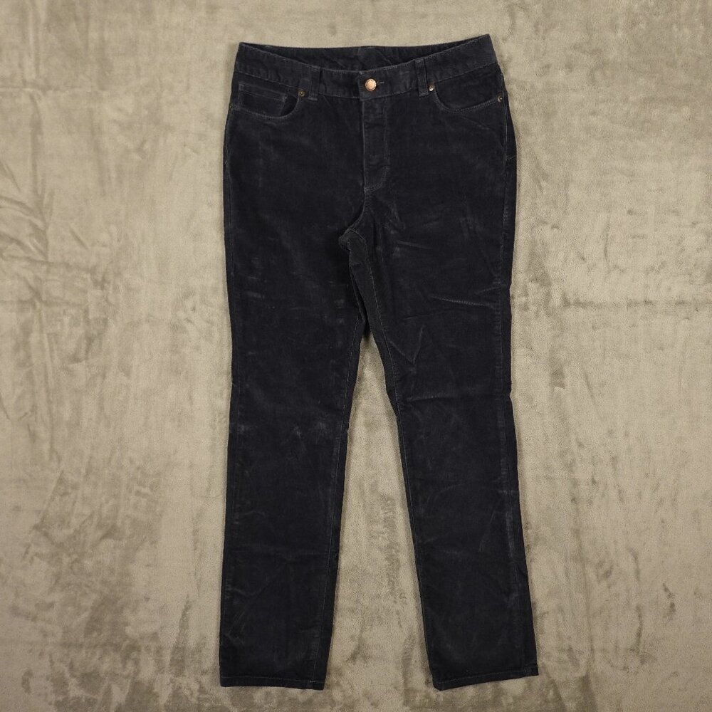 LL Bean BeanFlex Five-Pocket Corduroy Pants Mid-Rise Straight-Leg women's 8 tall